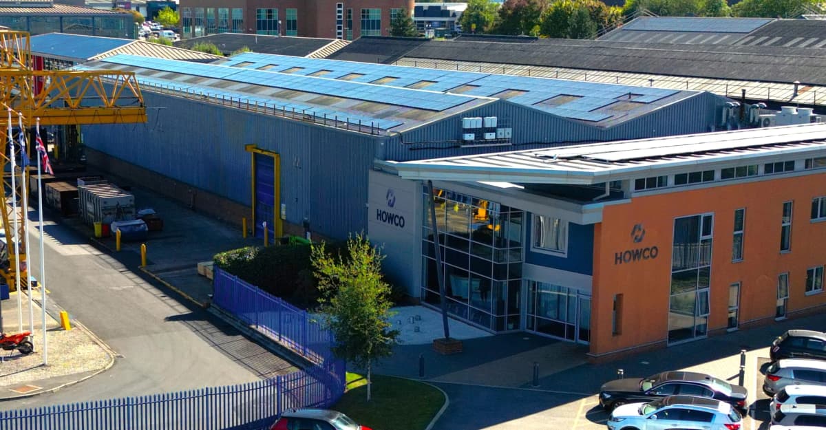 Howco solar panel installation at Sheffield and Cumbernauld facilities